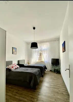 Ein Bett oder Betten in einem Zimmer der Unterkunft Alles was man braucht, 1-Zimmer Wohnung