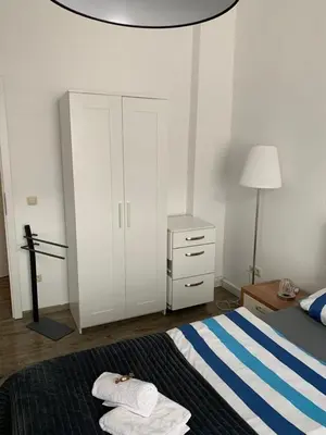 Ein Bett oder Betten in einem Zimmer der Unterkunft Alles was man braucht, 1-Zimmer Wohnung