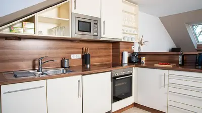 Küche/Küchenzeile in der Unterkunft Schöne gemütliche Wohnung in Marl