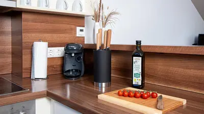 Küche/Küchenzeile in der Unterkunft Schöne gemütliche Wohnung in Marl