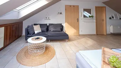 Ein Sitzbereich in der Unterkunft Schöne gemütliche Wohnung in Marl