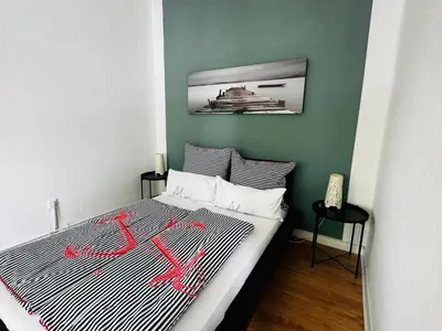 Ein Bett oder Betten in einem Zimmer der Unterkunft Schöne&zentrale Ferienwohnung in Schwelm in der Nähe von Wuppertal,Düsseldorf, Köln,Ruhrgebiet
