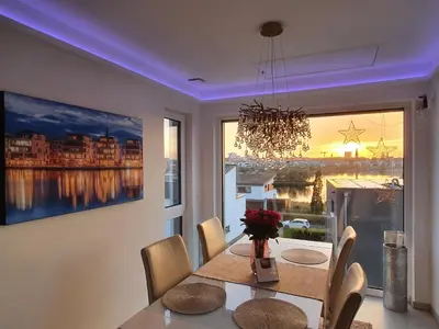 Ein Sitzbereich in der Unterkunft Phönixsee - Studio mit Küche, Bad und Dachterrasse
