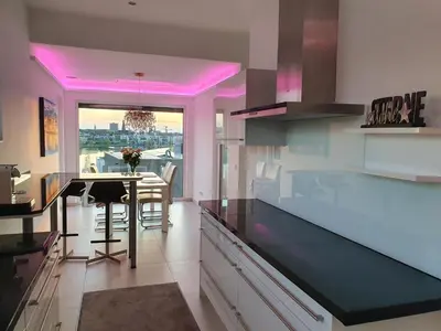 Küche/Küchenzeile in der Unterkunft Phönixsee - Studio mit Küche, Bad und Dachterrasse