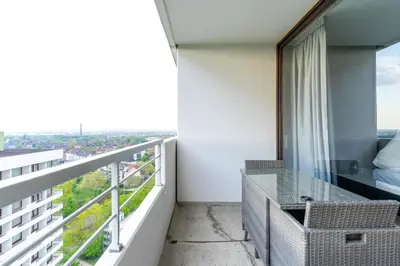 Ein Balkon oder eine Terrasse in der Unterkunft GelsenDesign II - Gemütliches Premium Apartment
