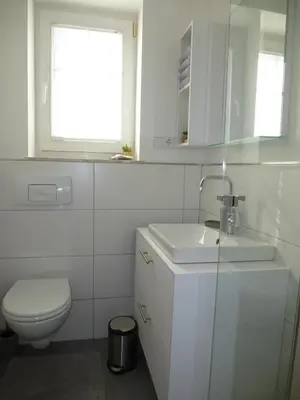 Ein Badezimmer in der Unterkunft Hof Spöde