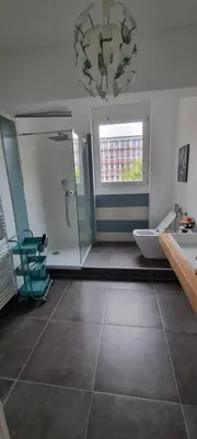 Ein Bett oder Betten in einem Zimmer der Unterkunft Schönes modernes Loft in Essen, Schaltzentrale