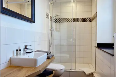 Ein Badezimmer in der Unterkunft Erler Koornhuus # Herberge # Bett & Bike