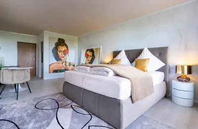 Ein Bett oder Betten in einem Zimmer der Unterkunft GelsenDesign III - Netflix I Balkon I Zentral