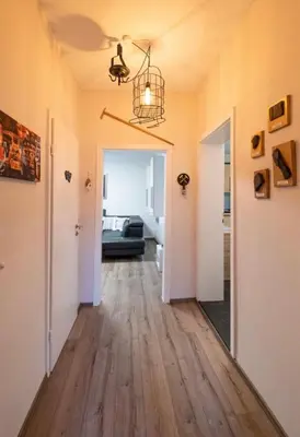 Ein Bett oder Betten in einem Zimmer der Unterkunft Ferienwohnung Mitten im Pott