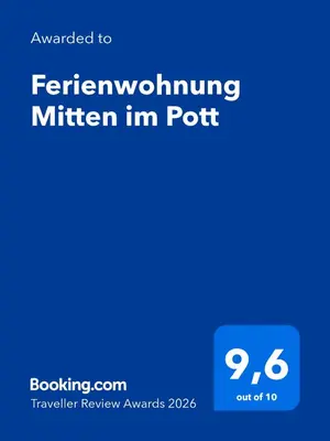 Ein Zertifikat, Auszeichnung, Logo oder anderes Dokument, das in der Unterkunft Ferienwohnung Mitten im Pott ausgestellt ist