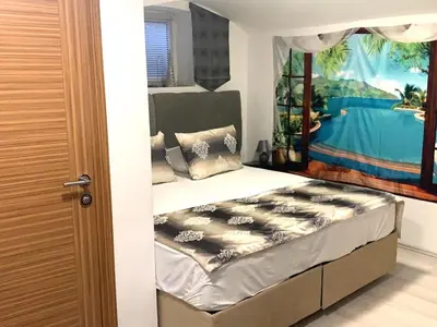 Ein Bett oder Betten in einem Zimmer der Unterkunft Oberhausen Family Retreat