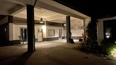 Grundriss der Unterkunft OASE im grünen Hinterhof, EG, Ruhe, Terrasse, Carport, free PayTV, Kaffee&Tee, Fahrräder