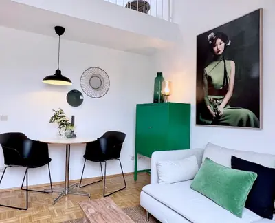 Ein Sitzbereich in der Unterkunft GREEN STAY APARTMENT - Free Parking
