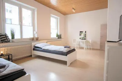 Ein Bett oder Betten in einem Zimmer der Unterkunft Modern & Spacious Apartment in Lüdenscheid