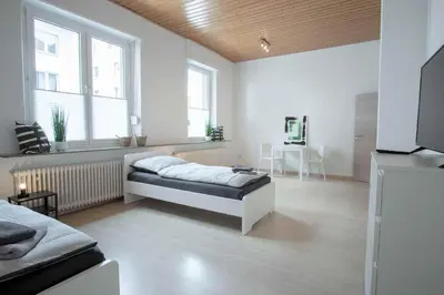 Ein Bett oder Betten in einem Zimmer der Unterkunft Modern & Spacious Apartment in Lüdenscheid