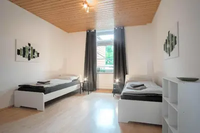 Ein Bett oder Betten in einem Zimmer der Unterkunft Modern & Spacious Apartment in Lüdenscheid