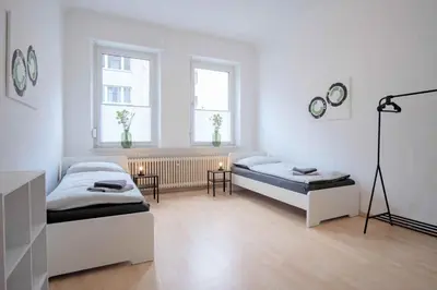 Ein Bett oder Betten in einem Zimmer der Unterkunft Modern & Spacious Apartment in Lüdenscheid