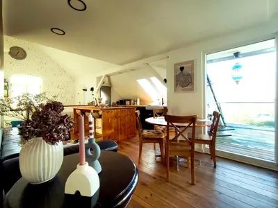 Ein Sitzbereich in der Unterkunft Apartment 58- Ruhr Nah