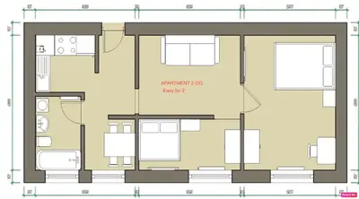 Grundriss der Unterkunft Apartment 58- Ruhr Nah