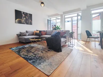 Ein Sitzbereich in der Unterkunft Maracoon - Loft Apartments Essen City Center