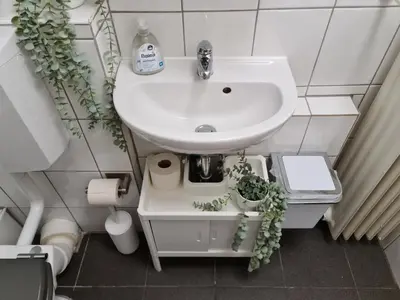 Ein Badezimmer in der Unterkunft Schöne Ferienwohnung im Zentrum mit Self Check-In und Free Wifi