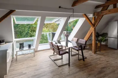 Ein Balkon oder eine Terrasse in der Unterkunft DESIGN-Studio CHURCH 46