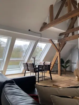 Ein Sitzbereich in der Unterkunft DESIGN-Studio CHURCH 46