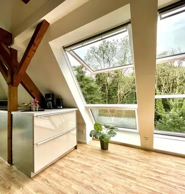 Ein Balkon oder eine Terrasse in der Unterkunft DESIGN-Studio CHURCH 46