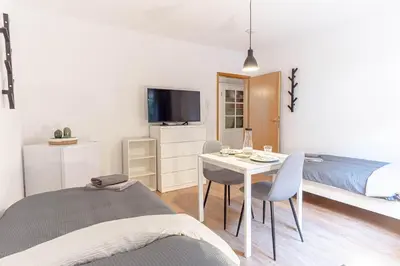 Ein Bett oder Betten in einem Zimmer der Unterkunft Modern Apartment in Lüdenscheid