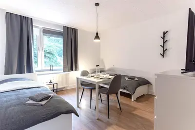 Ein Sitzbereich in der Unterkunft Modern Apartment in Lüdenscheid