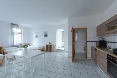 Küche/Küchenzeile in der Unterkunft T&K Apartments - 1-3 Zimmer Apartments - Essen