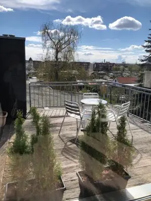 Ein Garten an der Unterkunft studio b - Sunny City Business Apartment with roof-top terrace for 2-4 guests
