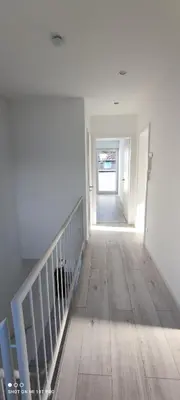Grundriss der Unterkunft Neue Doppelhaushälfte mit Terrasse, Balkon und Garten