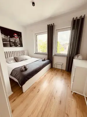 Ein Bett oder Betten in einem Zimmer der Unterkunft Monteurswohnungen in Dorsten - Zentrum - NEU saniert