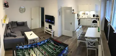 Küche/Küchenzeile in der Unterkunft VerwöhnWohnungDeluxe
