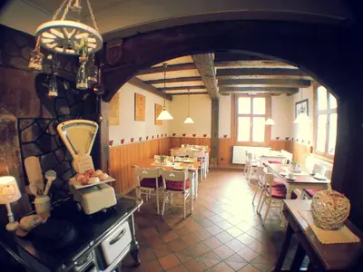Ein Sitzbereich in der Unterkunft Hotel Henriette Davidis