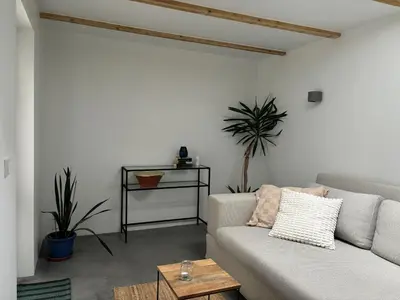 Ein Sitzbereich in der Unterkunft Modern Business Studio - 5 Min to DUS Airport & Messe
