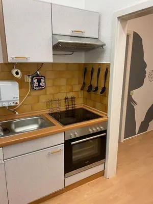 Küche/Küchenzeile in der Unterkunft WORK & TRAVEL Apartment - Gratis NETFLIX - seht gute Verkehrsanbindung