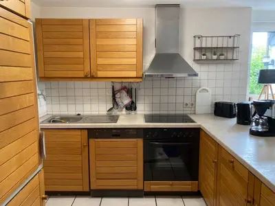 Küche/Küchenzeile in der Unterkunft SauerlandBlick Ferienwohnung
