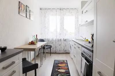 Küche/Küchenzeile in der Unterkunft T&K Apartments near Messe Fair Trade Düsseldorf und Airport 2A