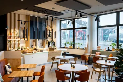 Ein Sitzbereich in der Unterkunft Residence Inn by Marriott Dortmund City