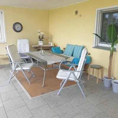 Ein Sitzbereich in der Unterkunft Haus KanaleGrande