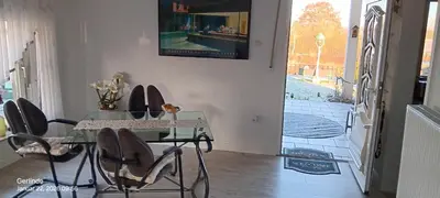 Ein Sitzbereich in der Unterkunft Haus KanaleGrande