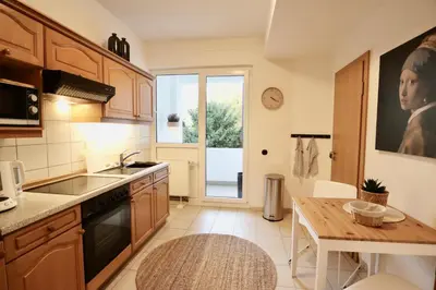 Küche/Küchenzeile in der Unterkunft BOHO APARTMENT Essen - MESSE I KLINIKUM I BALKON