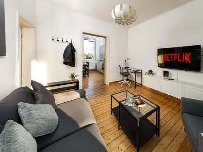Ein Sitzbereich in der Unterkunft Fabelhafte Apartments zum wohlfühlen mit JUNIK Apartments