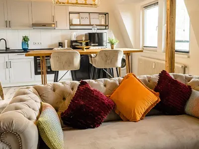 Küche/Küchenzeile in der Unterkunft Fabelhafte Apartments zum wohlfühlen mit JUNIK Apartments