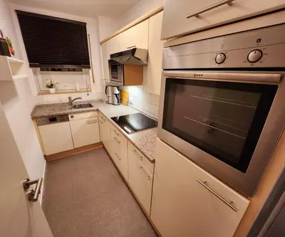 Küche/Küchenzeile in der Unterkunft Komfortable Ferienwohnung Auf dem Höchsten