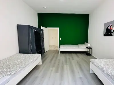 Ein Bett oder Betten in einem Zimmer der Unterkunft Monteur Appartement for max 6 Guests near Hagen-City
