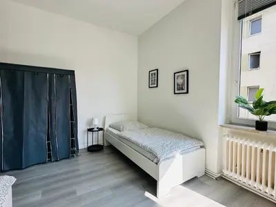 Ein Bett oder Betten in einem Zimmer der Unterkunft Monteur Appartement for max 6 Guests near Hagen-City